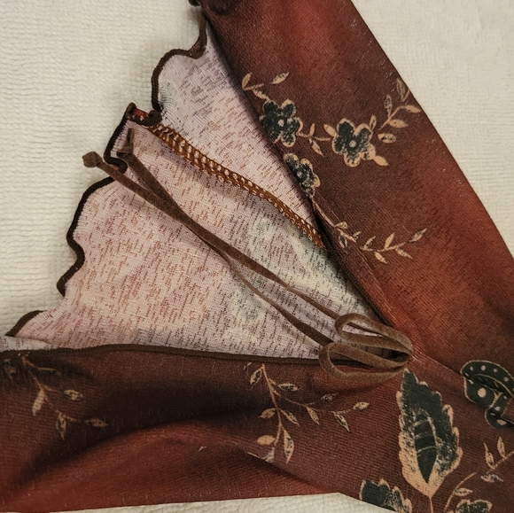 Expressions Burgundy Floral Dress, Size Small - Picture 4 of 6